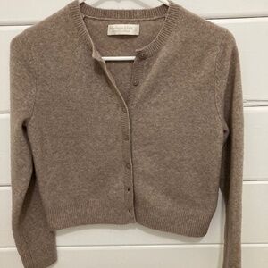 Abercrombie & Fitch Tan Merino Wool Cardigan